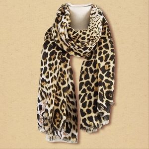Gorgeous Cotton Leopard / Cheetah / Animal Print Pashmina Shawl Scarf